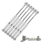 Kit 06 Pistão A Gás 245mm 120N 12kg Porta De Armário Basculante