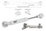 Kit 08 Pistão A Gás Mini 155mm 60n 6kg Para Porta De Armário - Imagem 3