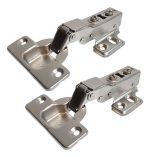 Kit 08 Dobradiça Curva 35mm Com Pistão Amortecedor Para Móveis - 08 Unid - Imagem 2