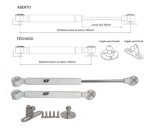 Kit 02 Pistão A Gás Inverso 245mm 100N 10kg Porta De Armário - Imagem 3