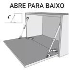 Kit 20 Pistão A Gás Inverso 245mm 80N 8kg Porta De Armário - Imagem 4