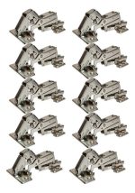 Kit 10 Dobradiça Reta 165 Graus 35mm Móveis / Porta De Armário