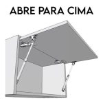 Kit 02 Pistão A Gás 245mm 120N 12kg Porta De Armário Basculante - Imagem 2