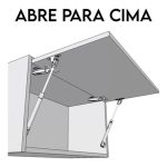 Pistão A Gás Mini 155mm 80N 8kg Porta De Armário Basculante - Imagem 2
