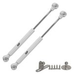 Kit 02 Pistão A Gás 245mm 120N 12kg Porta De Armário Basculante