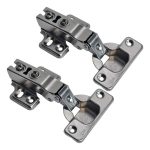 Kit 08 Dobradiças Reta 35mm Com Pistão Amortecedor Calço Slide On - 08 Unid - Imagem 2