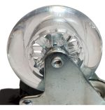 Rodízio Silicone 75mm Gel Transparente Giratório Com Freio - Imagem 4