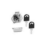 Kit 06 Fechadura Móveis Cano Curto 31mm X D17 Com 2 Chaves XF - Imagem 2