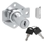 Kit 03 Fechadura Para Móveis Cano Longo 31mm X D17 2 Chaves XF - Imagem 2