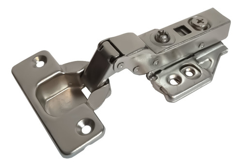 Kit 20 Dobradiça Curva 35mm Com Pistão Amortecedor Calço 3D Clip On - 20 Unid