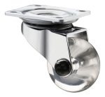 Rodízio Silicone 35mm Gel Transparente Base Giratória Sem Freio - Imagem 2