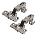 Kit 50 Dobradiça Reta 35mm Com Pistão Amortecedor Para Móveis - 50 unid. - Imagem 2