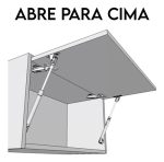 Pistão A Gás 245mm 120n 12kg Porta De Armário Basculante - Imagem 4