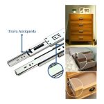 Par Corrediça Telescópica Amortecedor Trilho Gaveta 30cm - Imagem 3