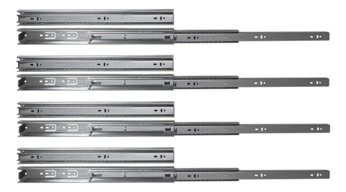 Kit 08 Corrediça Telescópica 45cm Pesada 40kg Para Gaveta - 04 Pares