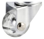 Rodízio Silicone 35mm Gel Transparente Base Giratória Sem Freio - Imagem 3