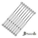 Kit 08 Pistão A Gás 245mm 80N 8kg Amortecedor Porta Armário Basculante